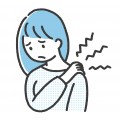 女性　肩こり　イラスト