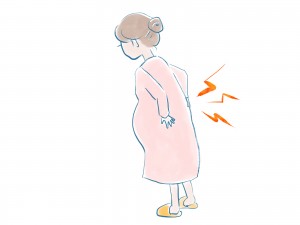 妊婦　腰痛　後ろ向き