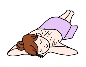 鍼　イラスト　女性