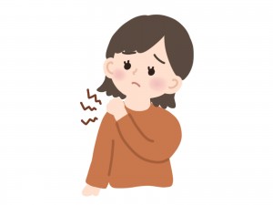 肩こりに悩む　女性