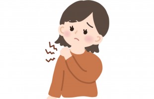 肩こりに悩む　女性